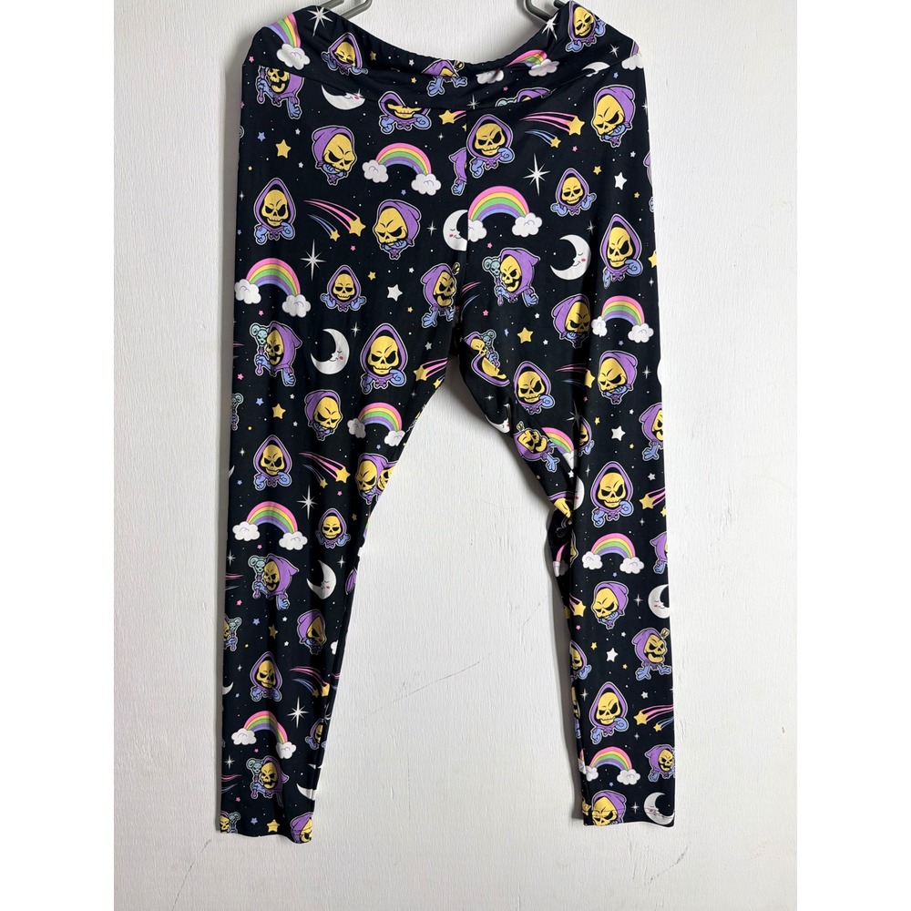 Killstar Masters of the Universe Skeletor Rainbow Leggings Black Pastel Goth S